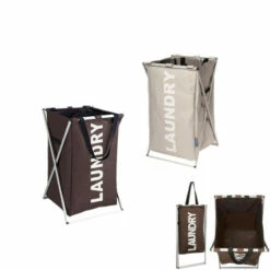 Wenko Wäschesammler Uno - Wäschekorb, Fassungsvermögen 52 L, 100 % Polyester, 35 X 57 X 38 Cm -Günstiges Wenko Geschäft unnamed file 18824