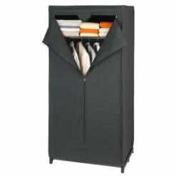 Wenko Kleiderschrank Deep Black Mit Ablage