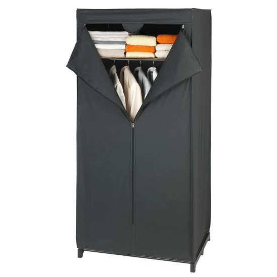 Wenko Kleiderschrank Deep Black Mit Ablage 3 Wenko Kleiderschrank Deep Black Mit Ablage