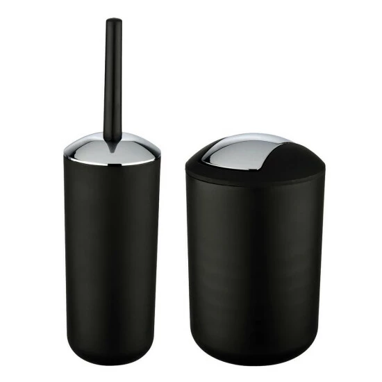 Wenko WC-Garnitur Und Kosmetikeimer Brasil Schwarz 8 Wenko WC-Garnitur Und Kosmetikeimer Brasil Schwarz – Bild 6