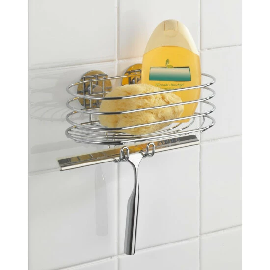 Wenko Turbo-Loc® Wandablage Mit Duschabzieher 4 Wenko Turbo-Loc® Wandablage Mit Duschabzieher – Bild 2