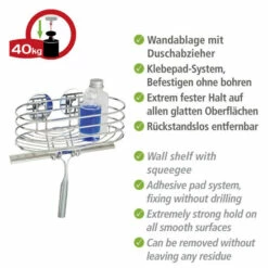 Wenko Turbo-Loc® Wandablage Mit Duschabzieher 21 Wenko Turbo-Loc® Wandablage Mit Duschabzieher -Günstiges Wenko Geschäft unnamed file 19137