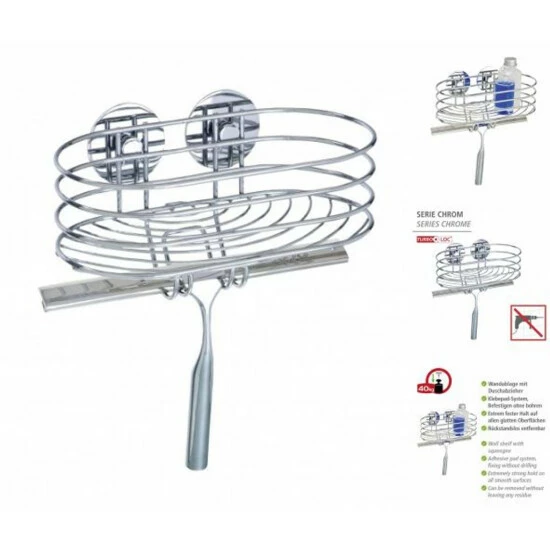 Wenko Turbo-Loc® Wandablage Mit Duschabzieher 16 Wenko Turbo-Loc® Wandablage Mit Duschabzieher – Bild 14