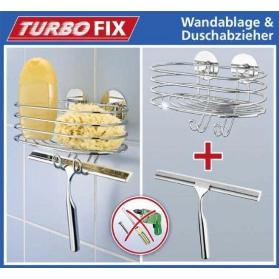 Wenko Turbo-Loc® Wandablage Mit Duschabzieher 17 Wenko Turbo-Loc® Wandablage Mit Duschabzieher – Bild 15