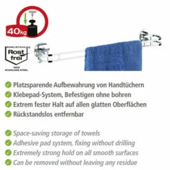 Wenko Turbo-Loc® Edelstahl Handtuchstange -Günstiges Wenko Geschäft unnamed file 19181