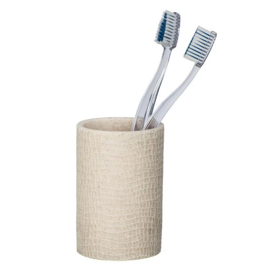 Wenko Zahnputzbecher Peanut Beige 4 Wenko Zahnputzbecher Peanut Beige – Bild 2