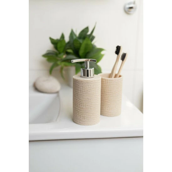 Wenko Zahnputzbecher Peanut Beige 6 Wenko Zahnputzbecher Peanut Beige – Bild 4