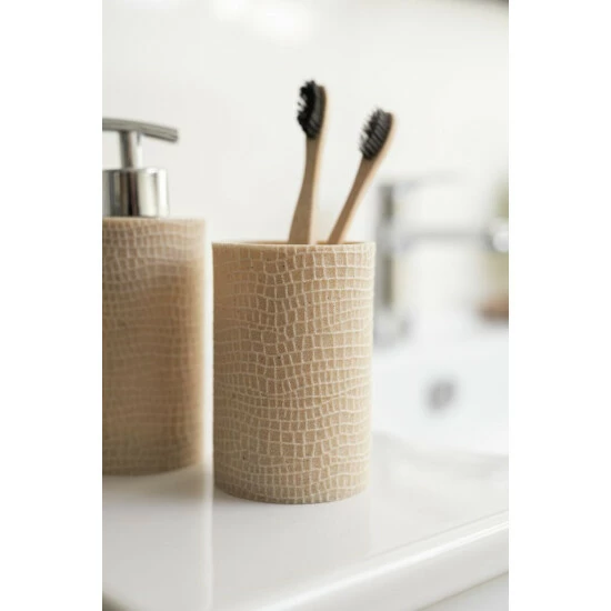 Wenko Zahnputzbecher Peanut Beige 10 Wenko Zahnputzbecher Peanut Beige – Bild 8