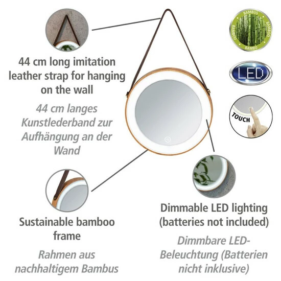 Wenko LED-Wandspiegel Usini 9 Wenko LED-Wandspiegel Usini – Bild 7