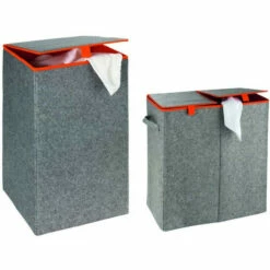 Wenko Wäschesammler Filz Duo Grau/Orange 12 Wenko Wäschesammler Filz Duo Grau/Orange -Günstiges Wenko Geschäft unnamed file 19349