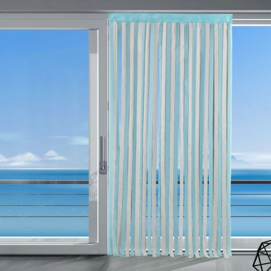 Wenko Türvorhang Türkis-beige 5 Wenko Türvorhang Türkis-beige – Bild 3