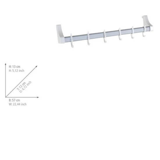 Wenko Türgarderobenschiene Weiß 3 Wenko Türgarderobenschiene Weiß