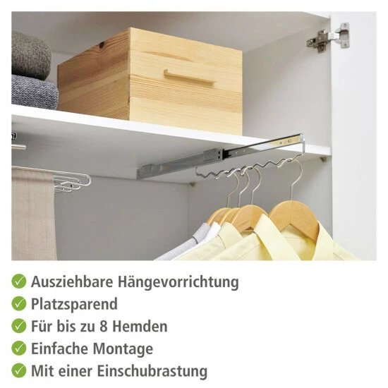 Wenko Schrankauszug Kleider- Und Hemdenbügel 4 Wenko Schrankauszug Kleider- Und Hemdenbügel – Bild 2