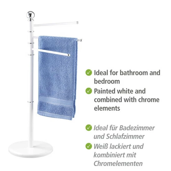 Wenko Exclusiv Handtuchständer Weiß Mit 3 Armen 6 Wenko Exclusiv Handtuchständer Weiß Mit 3 Armen – Bild 4