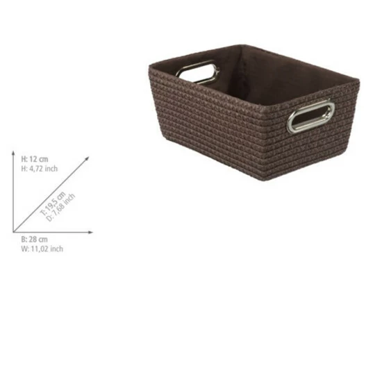 Wenko Aufbewahrungskorb Chromo Braun 3 Wenko Aufbewahrungskorb Chromo Braun