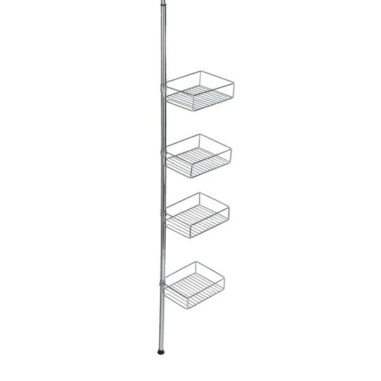 Wenko Teleskopregal Domaso Mit Extra Tiefen Körben Edelstahl 8 Wenko Teleskopregal Domaso Mit Extra Tiefen Körben Edelstahl – Bild 6
