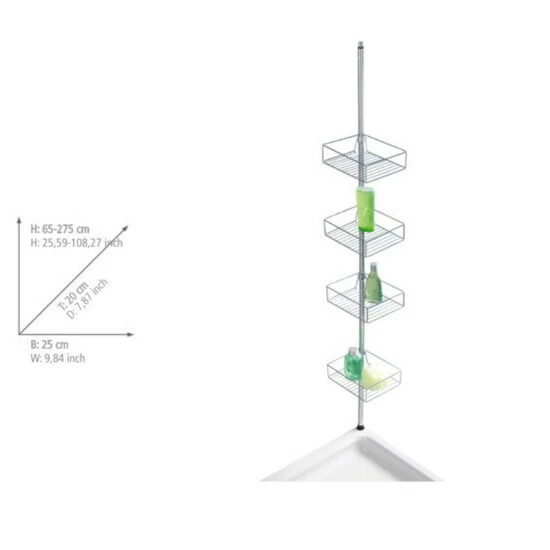 Wenko Teleskopregal Domaso Mit Extra Tiefen Körben Edelstahl 10 Wenko Teleskopregal Domaso Mit Extra Tiefen Körben Edelstahl – Bild 8