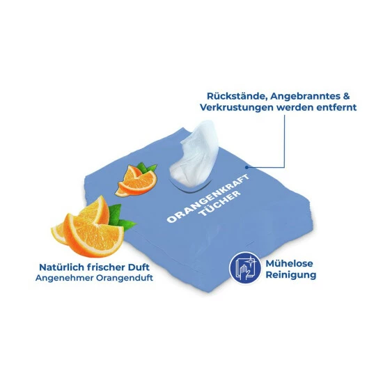 Wenko Orangenkraft-Reinigungstücher 50 Stück 6 Wenko Orangenkraft-Reinigungstücher 50 Stück – Bild 4