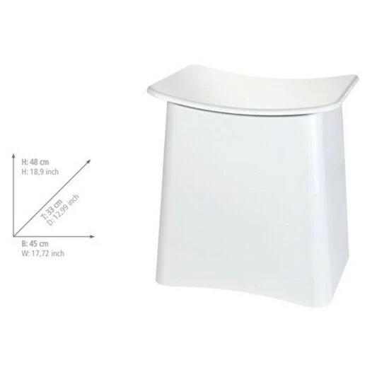 Wenko 2in1 Hocker Plus Weiß 6 Wenko 2in1 Hocker Plus Weiß – Bild 4