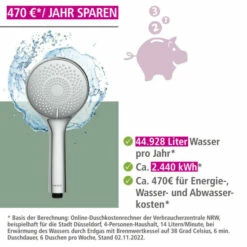 Wenko Duschkopf Watersaving Chrom Ø 11 Cm -Günstiges Wenko Geschäft unnamed file 2070