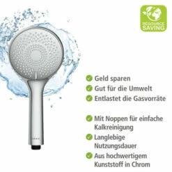 Wenko Duschkopf Watersaving Chrom Ø 11 Cm -Günstiges Wenko Geschäft unnamed file 2072