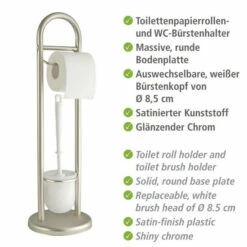 Wenko Stand WC-Garnitur Siena Chrom Satiniert -Günstiges Wenko Geschäft unnamed file 20932