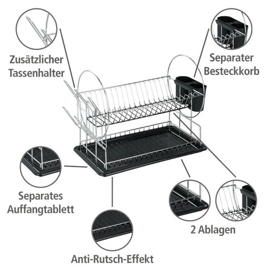 Wenko Geschirrabtropfer Premium Duo 6 Wenko Geschirrabtropfer Premium Duo – Bild 4