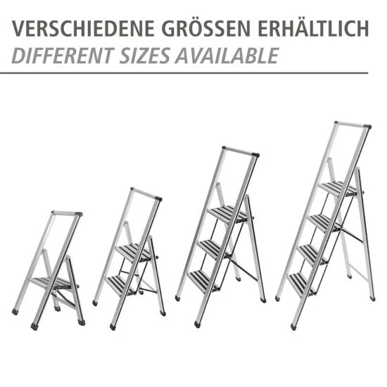 Wenko Alu-Design Klapptrittleiter 1-stufig Silber 12 Wenko Alu-Design Klapptrittleiter 1-stufig Silber – Bild 10