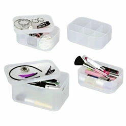 WENKO Stapel-Organizer Ice Cube Weiß Set Aus 4 Boxen