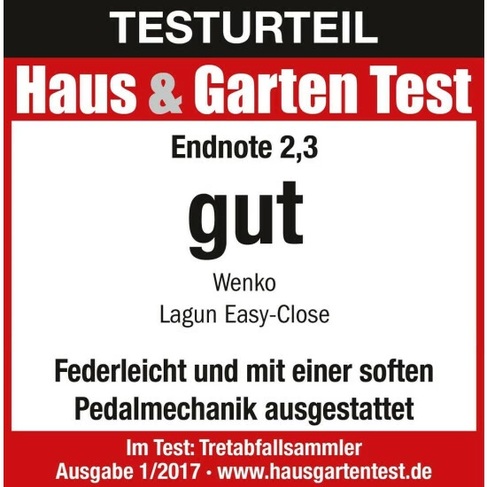 Wenko Treteimer Lagun Easy Close Weiß 5 Wenko Treteimer Lagun Easy Close Weiß – Bild 3