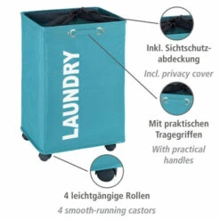 Wenko Wäschesammler Quadro Petrol -Günstiges Wenko Geschäft unnamed file 21083