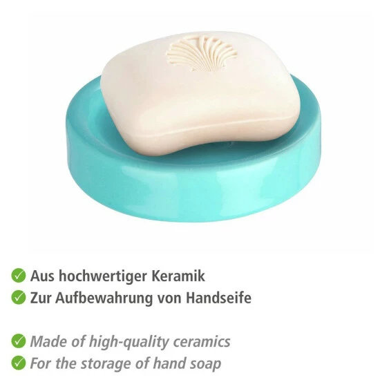 Wenko Seifenablage Polaris Pastel Blue Keramik 4 Wenko Seifenablage Polaris Pastel Blue Keramik – Bild 2