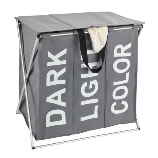 Wenko Wäschesammler Trio Top Grau 4 Wenko Wäschesammler Trio Top Grau – Bild 2