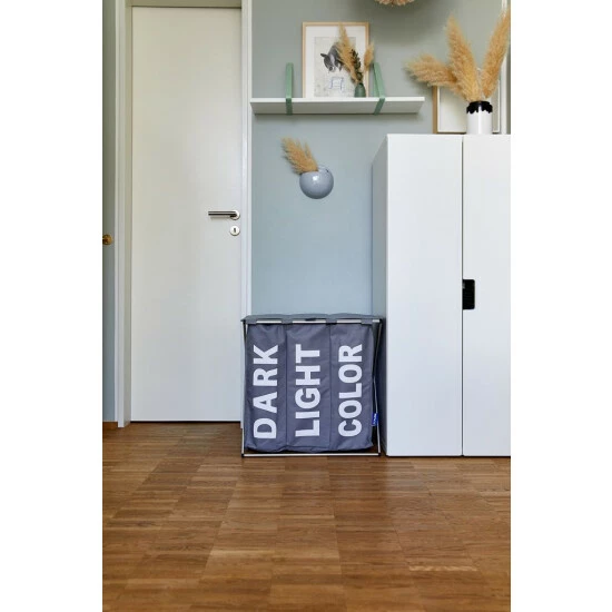 Wenko Wäschesammler Trio Top Grau 7 Wenko Wäschesammler Trio Top Grau – Bild 5