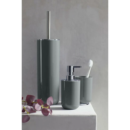 Wenko Zahnputzbecher Posa Grau/Chrom 6 Wenko Zahnputzbecher Posa Grau/Chrom – Bild 4