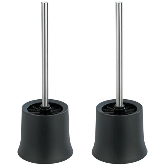 Wenko WC-Garnitur Basic Schwarz 2er Set 3 Wenko WC-Garnitur Basic Schwarz 2er Set