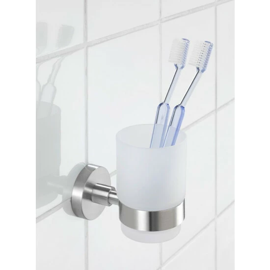 Wenko Zahnputzbecher Uno Bosio Edelstahl Matt 4 Wenko Zahnputzbecher Uno Bosio Edelstahl Matt – Bild 2