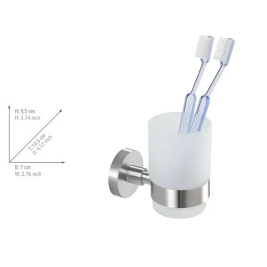 Wenko Zahnputzbecher Uno Bosio Edelstahl Matt 5 Wenko Zahnputzbecher Uno Bosio Edelstahl Matt – Bild 3