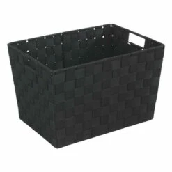 Wenko Aufbewahrungskorb Adria Schwarz Größe M 2er Set