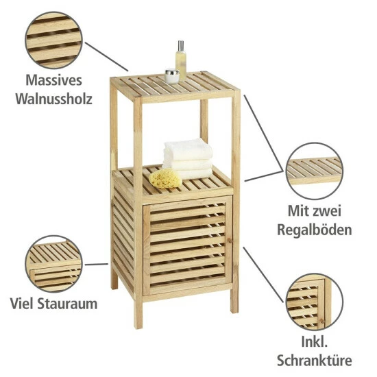 Wenko Regal Norway Mit Tür Aus Walnussholz 4 Wenko Regal Norway Mit Tür Aus Walnussholz – Bild 2