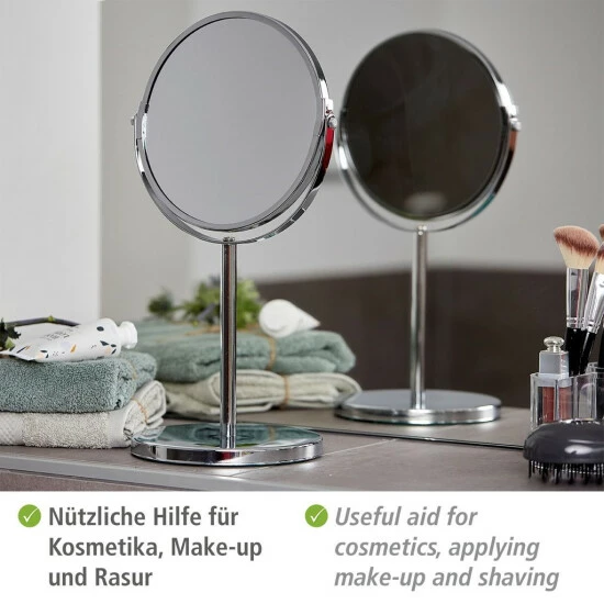 Wenko Kosmetik-Standspiegel Assisi Ø 17 Cm 6 Wenko Kosmetik-Standspiegel Assisi Ø 17 Cm – Bild 4