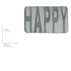 Wenko Badteppich Memory Foam Happy, Concrete Grey
