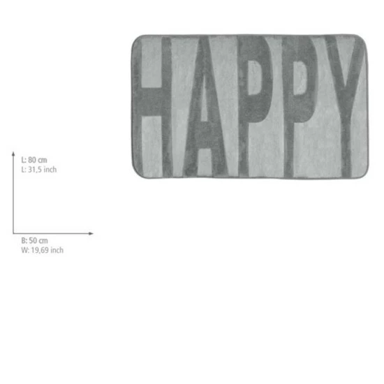 Wenko Badteppich Memory Foam Happy, Concrete Grey 3 Wenko Badteppich Memory Foam Happy, Concrete Grey