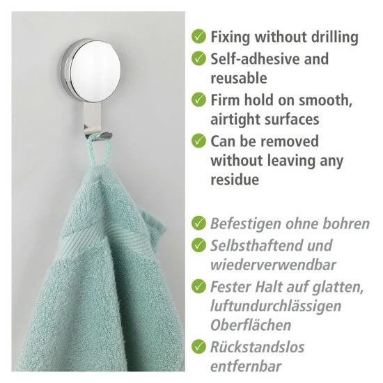 Wenko Static-Loc® Plus Wandhaken Osimo 2er Set 7 Wenko Static-Loc® Plus Wandhaken Osimo 2er Set – Bild 5