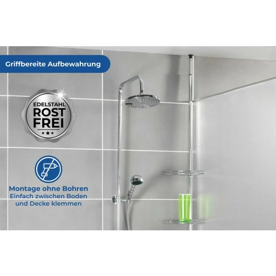 Wenko Teleskop Duschecke Edelstahl 8 Wenko Teleskop Duschecke Edelstahl – Bild 6
