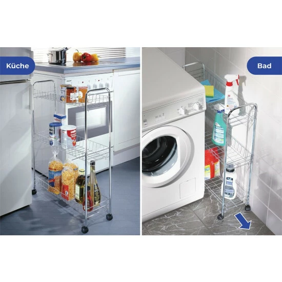 Wenko Rollregal Slim Chrom 8 Wenko Rollregal Slim Chrom – Bild 6