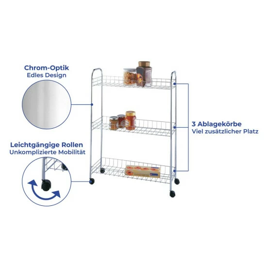 Wenko Rollregal Slim Chrom 10 Wenko Rollregal Slim Chrom – Bild 8
