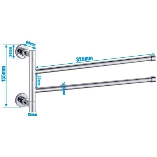 Wenko Power-Loc® Handtuchhalter Mit 2 Armen Elegance 8 Wenko Power-Loc® Handtuchhalter Mit 2 Armen Elegance – Bild 6