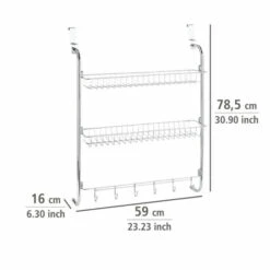 Wenko Türregal Mit 2 Ablagen Und 6 Haken -Günstiges Wenko Geschäft unnamed file 21643