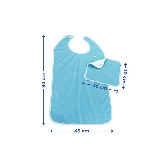 Wenko Speiseschürze Mit Serviette Blau 7 Wenko Speiseschürze Mit Serviette Blau – Bild 5